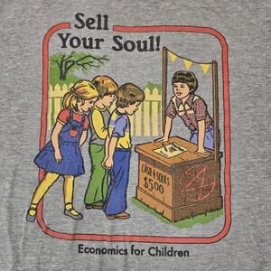 Black Matter Sell Your Soul Shirt Mens XL Gray Steven Rhodes Graphic Tee